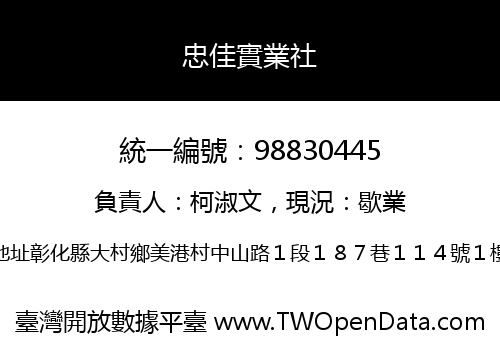 忠佳實業社