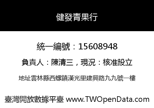 健發青果行
