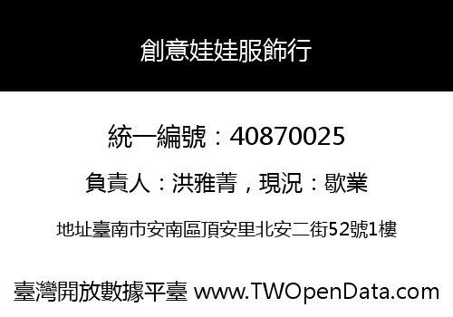 創意娃娃服飾行