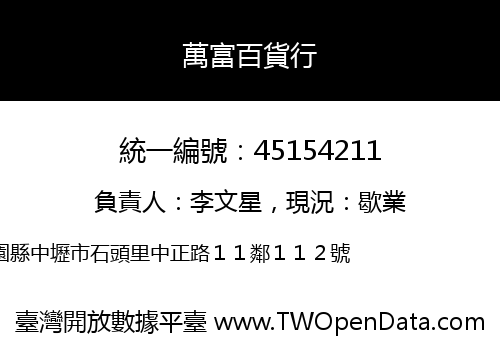 萬富百貨行