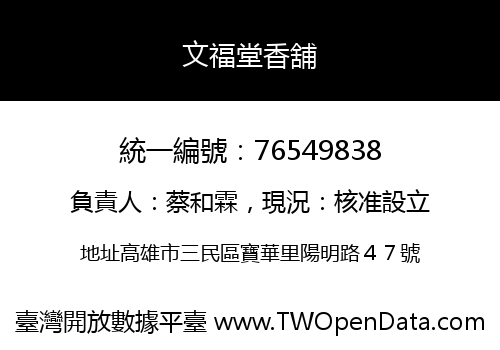 文福堂香舖
