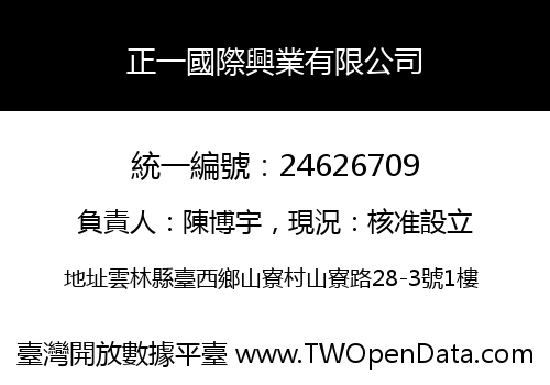 正一國際興業有限公司