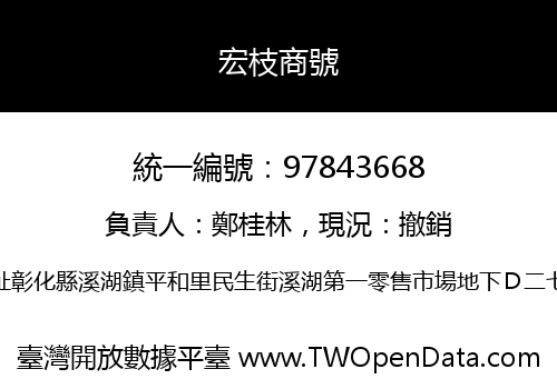 宏枝商號