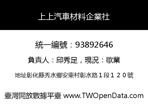 上上汽車材料企業社