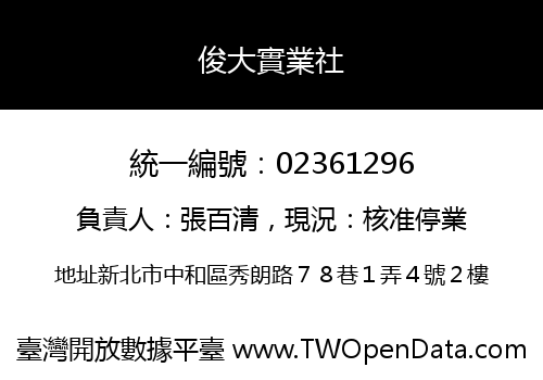 俊大實業社