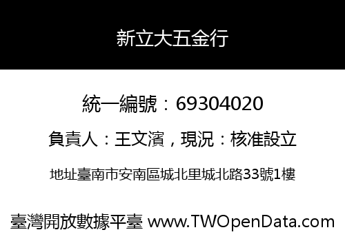 新立大五金行