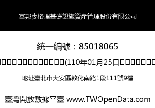 富邦麥格理基礎設施資產管理股份有限公司