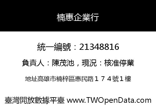 楠惠企業行