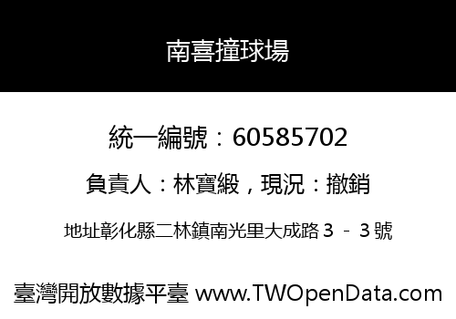 南喜撞球場