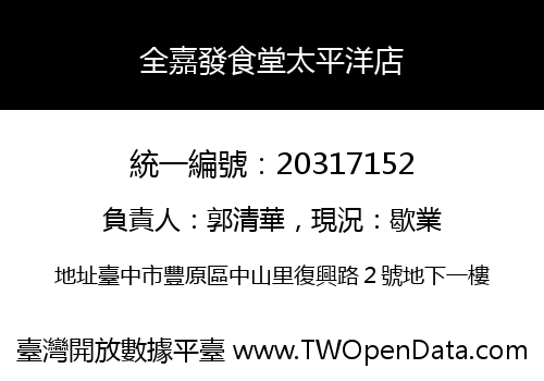 全嘉發食堂太平洋店
