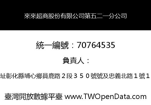來來超商股份有限公司第五二一分公司