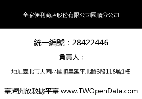 全家便利商店股份有限公司國順分公司