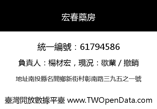 宏春藥房
