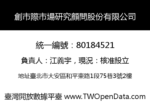 創市際市場研究顧問股份有限公司