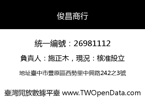 俊昌商行