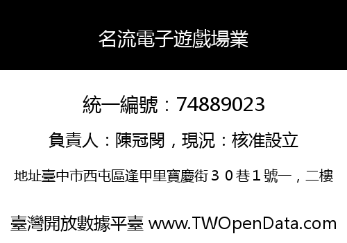 名流電子遊戲場業