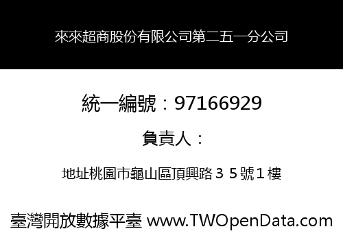 來來超商股份有限公司第二五一分公司