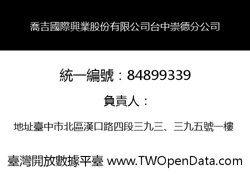 喬吉國際興業股份有限公司台中崇德分公司