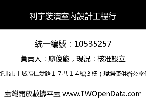 利宇裝潢室內設計工程行