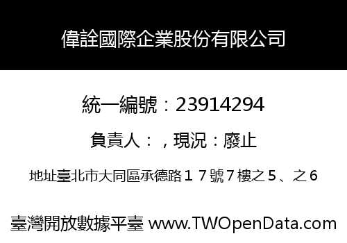 偉詮國際企業股份有限公司