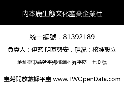 內本鹿生態文化產業企業社
