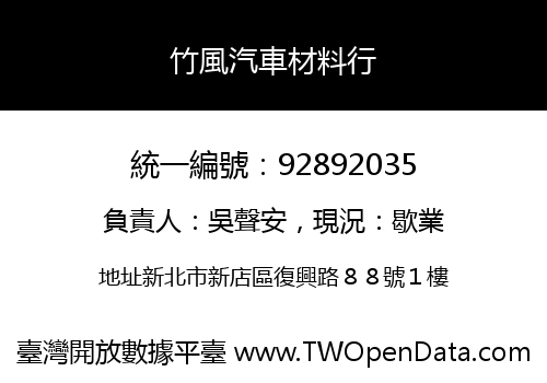 竹風汽車材料行
