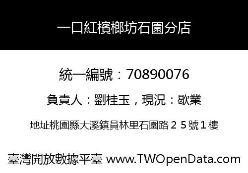 一口紅檳榔坊石園分店