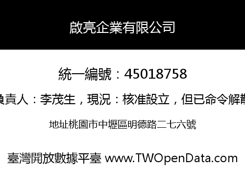 啟亮企業有限公司