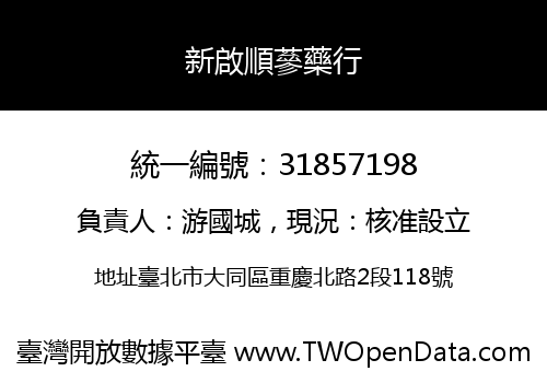 新啟順蔘藥行