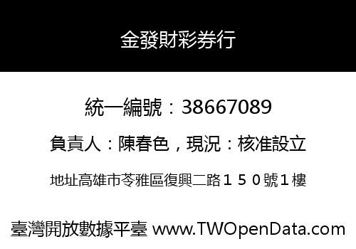 金發財彩券行