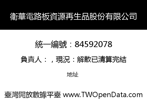 衛華電路板資源再生品股份有限公司