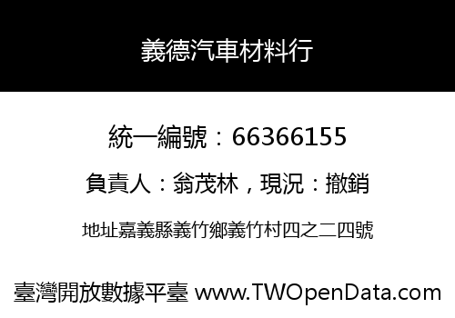 義德汽車材料行