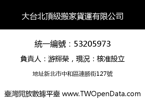 大台北頂級搬家貨運有限公司
