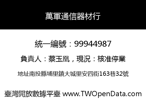 萬軍通信器材行