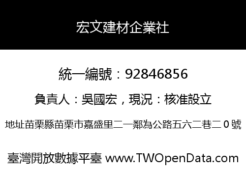 宏文建材企業社