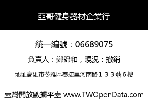 亞哥健身器材企業行