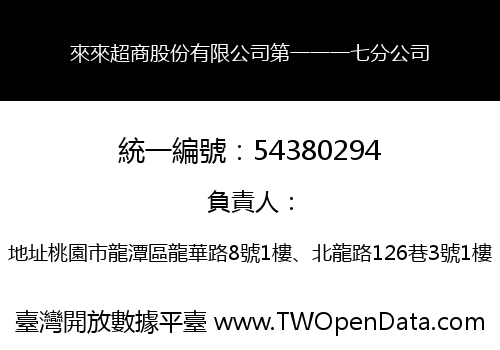 來來超商股份有限公司第一一一七分公司