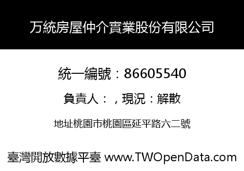 万統房屋仲介實業股份有限公司