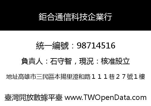 鉅合通信科技企業行