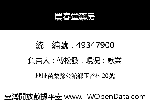 農春堂藥房