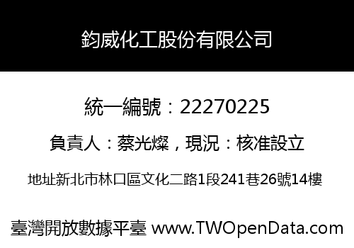 鈞威化工股份有限公司