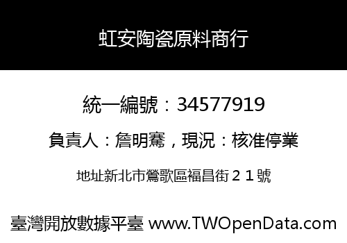 虹安陶瓷原料商行