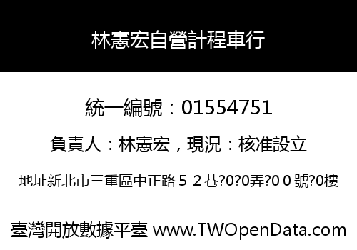 林憲宏自營計程車行