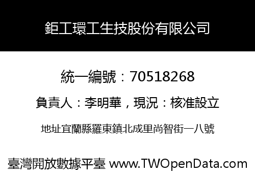鉅工環工生技股份有限公司