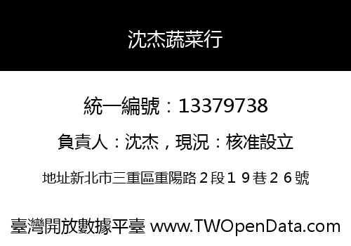 沈杰蔬菜行