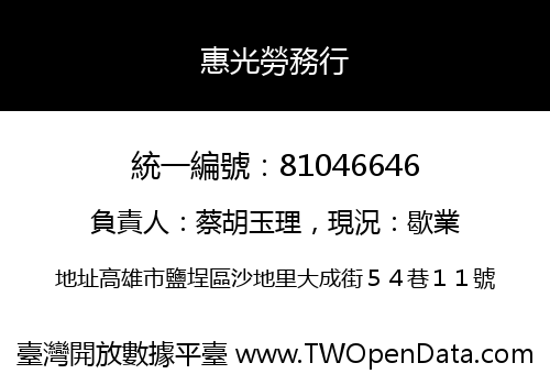 惠光勞務行