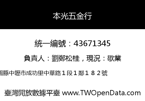 本光五金行