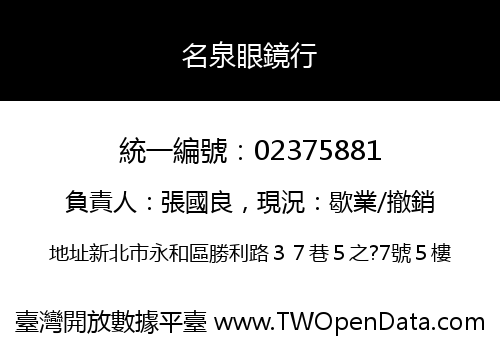 名泉眼鏡行