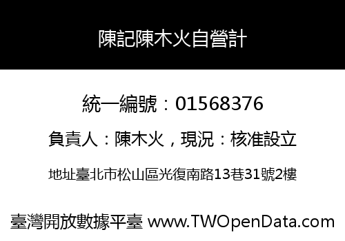 陳記陳木火自營計