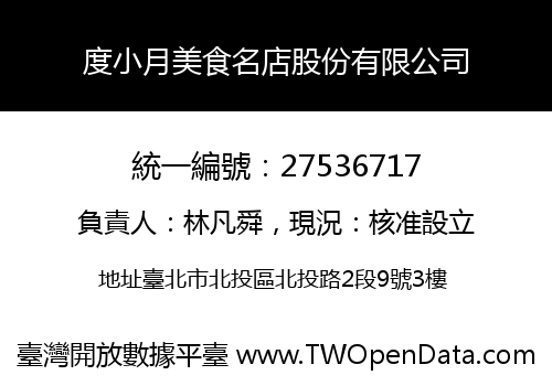度小月美食名店股份有限公司